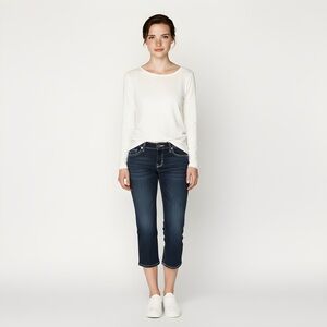 Silver Suki Flap Capri Jeans